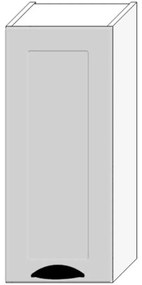 Kuchynská skrinka Adele W30 Pl Šedá Mat/Biely