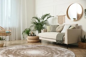 Koberec FD Lush Lamia svetlobéžový kruh