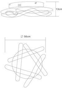 GLOBO 67833-60 - LED Stropné svietidlo NABRO 5xLED/12W/230V