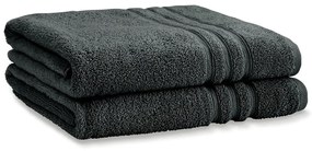 Tmavosivé froté bavlnené osušky v súprave 2 ks 90x140 cm Zero Twist – Catherine Lansfield