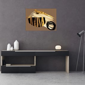 Obraz - Abstrakcia golden brown N⁰2 (70x50 cm)