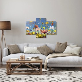 Maľovaný obraz rozkvitnutej lúky (90x60 cm)