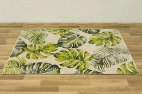 Koberec Green Garden  E714 Lístie krémový / tmavozelený
