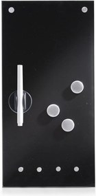 Zeller Present Magnetická sklenená tabuľa, nástenka s príslušenstvom, čierna