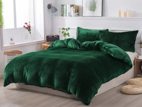 XPOSE® Prodloužené mikroplyšové obliečky JORGA Exclusive - tmavě zelené