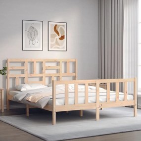 Rám postele s čelom masívne drevo veľkosti King 3193081