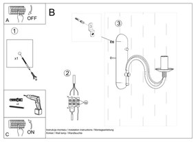 Nástenné svietidlo MINERWA 1xE14/40W/230V biela
