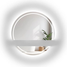 Kúpeľňové zrkadlo Wiro Led V Dvoch Častiach s pieskovaním Fi 180