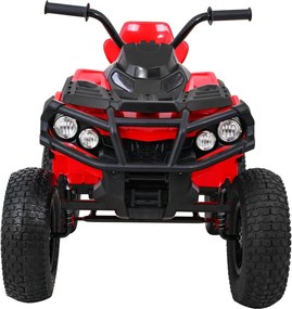 Ramiz Detská štvorkolka poháňaná vzduchovou batériou Červená + nafukovacie kolesá + rádio MP3 + pomalý štart