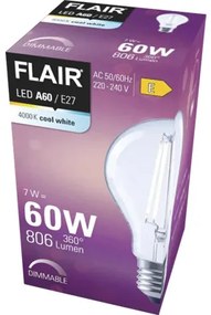 LED žiarovka FLAIR A60 E27 / 7 W ( 60 W ) 806 lm 4000 K stmievateľná