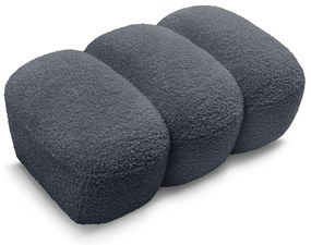 Tmavosivá podnožka z textílie buklé Hippolyte – Bobochic Paris