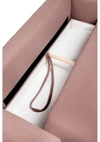 Svetloružová rozkladacia pohovka z textílie buklé 247 cm Quinoa – Bonami Selection