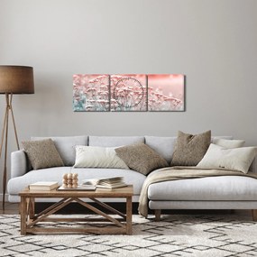 Obraz - Lúčne kvety (s hodinami) (90x30 cm)