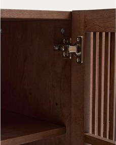 Tmavohnedá komoda v dekore orecha 181x71,5x42,5 cm Beyla – Kave Home