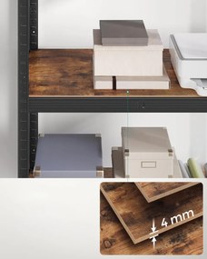 Kovový policový regál TAYLOR 5 políc 150x75 cm