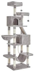 Mačacie škrabadlo Climbery 206 cm šedé