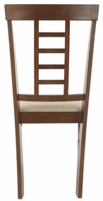 Jedálenská stolička, orech/béžová, OLEG NEW