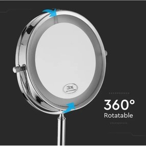 LED Kozmetické zrkadielko LED/3W/6V 4xAA IP44