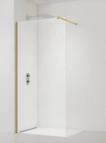 Sprchová zástena Walk-in 120 cm SAT vo farbe profilu zlatá lesk SATBWI120PRZ
