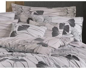 BedTex Bavlnené povlečení Ginko bílá, 140 x 200cm, 70 x 90 cm