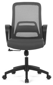 AUTRONIC Kancelárska stolička, hojdací mechanizmus, šedá sieťovina, KA-S3015 GREY