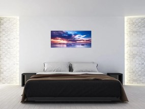 Obraz - Západ slnka pri mori (120x50 cm)