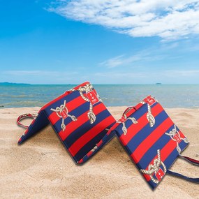 Plážové ležadlo LODNÉ LANO 137x49 cm, červené