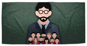Sablio Uterák Money heist Profesor a jeho tím Zelená - 30x50 cm
