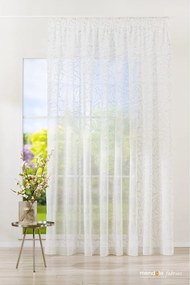 Bielo-sivá záclona 140x245 cm Amanda – Mendola Fabrics