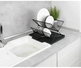 WENKO 54771100 - Odkvapkávač NELIA 34x40 cm čierny