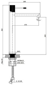 Cersanit S951-592 - Umývadlová batéria ZEN 32,2 cm lesklý chróm