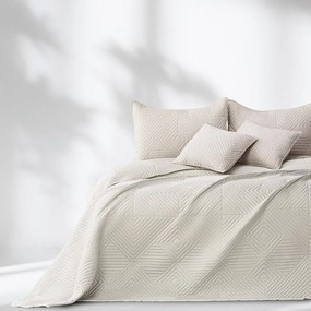 Prošívaný přehoz na postel SOFTA 220x240 béžovo-krémový