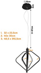 BERGE Stropná LED lampa 36W Jacksonville CCT