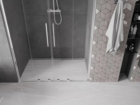 Mexen Velar L Duo, posuvné sprchové dvere do otvoru 150 cm, 8mm číre sklo, chrómová, 871-150-003-02-01