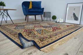 Koberec WINDSOR 22937 ROZETY FREDZLE tradičný tmavomodrý