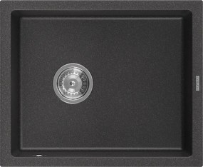 Mexen Pedro - drez granitový 56,0x46,0cm, 1-komorový, čierna-škvrny, 6508561000-76