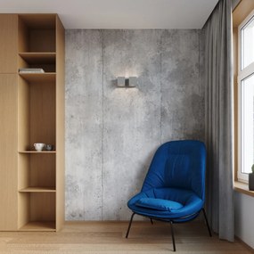 Nástenné svietidlo Quad, 2x sivé kovové tienidlo