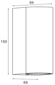 Zuma Line SJ20210-2W- Vonkajšie nást.svítidlo HARMONIA 2xGU10/35W/230V IP44 čierna