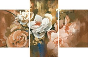 Obraz - Maľovaná kytica kvetov (90x60 cm)