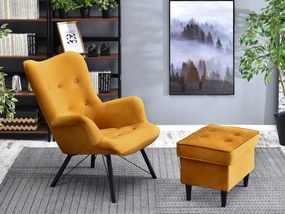 Relaxačné kreslo Dawntawn (medová + čierna). Akcia -20%. Vlastná spoľahlivá doprava až k Vám domov. 1135675