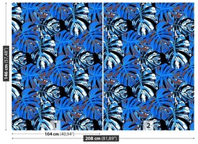 Fototapeta Vliesová Modré listy 104x70 cm