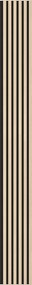 Mexen Lam-F, akustické stenové lamely 275 × 30 cm, plstený podklad 8 mm, technická dyha, dub pieskový, S105-275307-3015-001