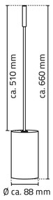 Ridder, HANDICAP WC kefa, dlhá rukoväť, 66cm, kovová, A0170101