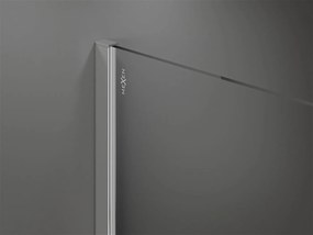 Mexen Kioto sprchová zástena 50x200 cm 8 mm, chrómový profil, sklo čierny rám, 800-050-101-01-70