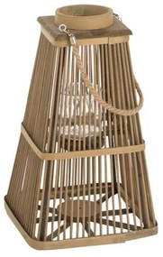 Bambusová lampáš v prírodnom prevedení Hanna - 17 * 17 * 48 cm