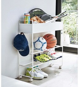 Biely kovový detský stojan na topánky 74,5x74,5x22 cm Tower – YAMAZAKI