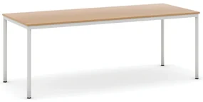Stôl jedálenský, 2000 x 800 mm, sivá podnož, buk