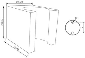 Mosadzný držiak na sprchovú hlavicu v zlatej farbe – Sapho