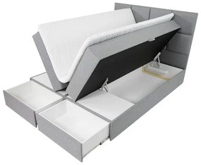 Kontinentálna posteľ Hudson Lux 2, Rozmer postele: 140x200, Farby: ekokoža Soft 017