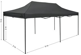 Cattara 13343 Párty stan nožnicový Waterproof, sivá, 3 x 6 m
